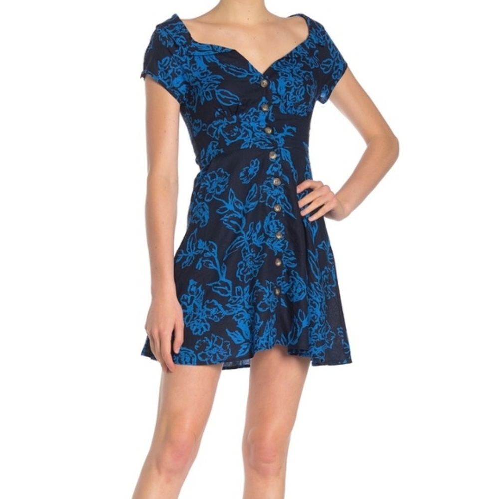 NWT Free People Navy Combo Dress